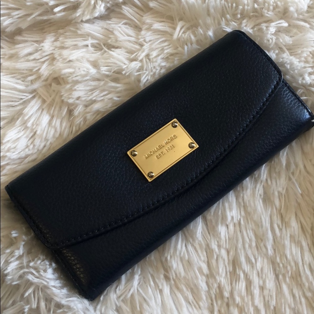 Michael Kors Navy Trifold Wallet